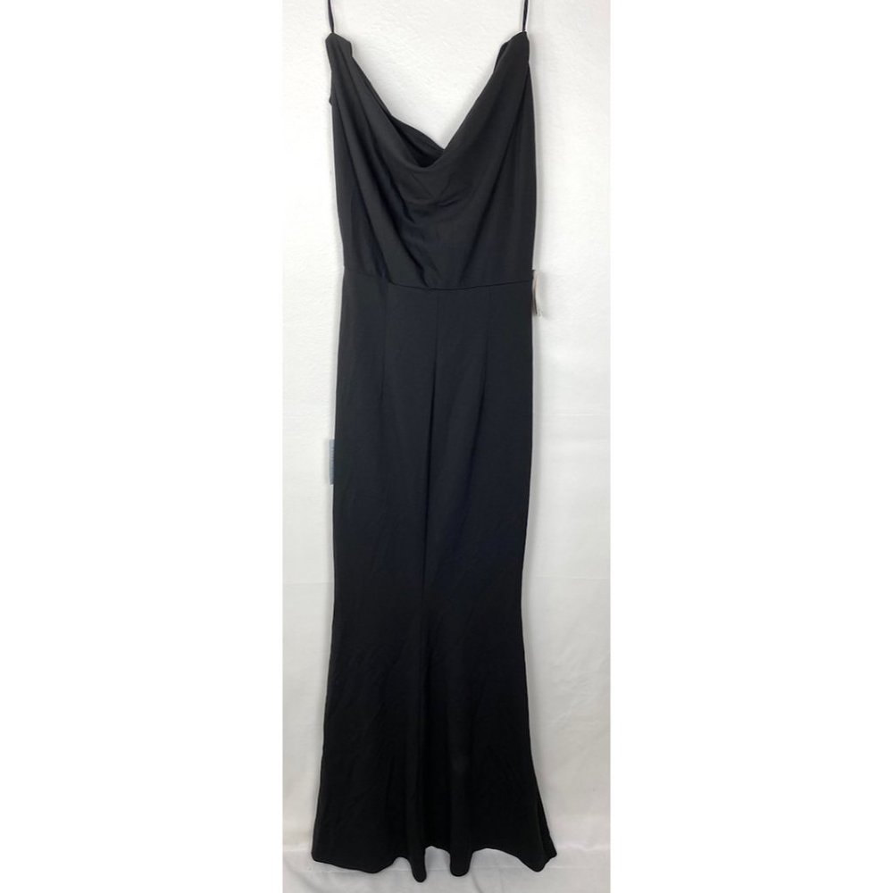 NWT Katie May Hannah Off The Shoulder Crepe Trumpet Gown Maxi Dress - Picture 7 of 11